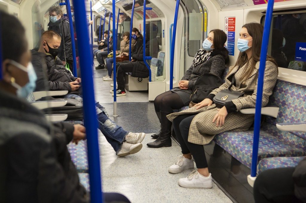 Face Mask Rules - Passengers on a train