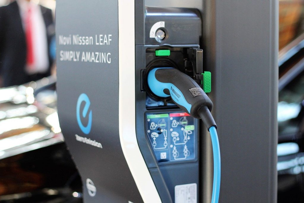 Nissan electric cars charging station