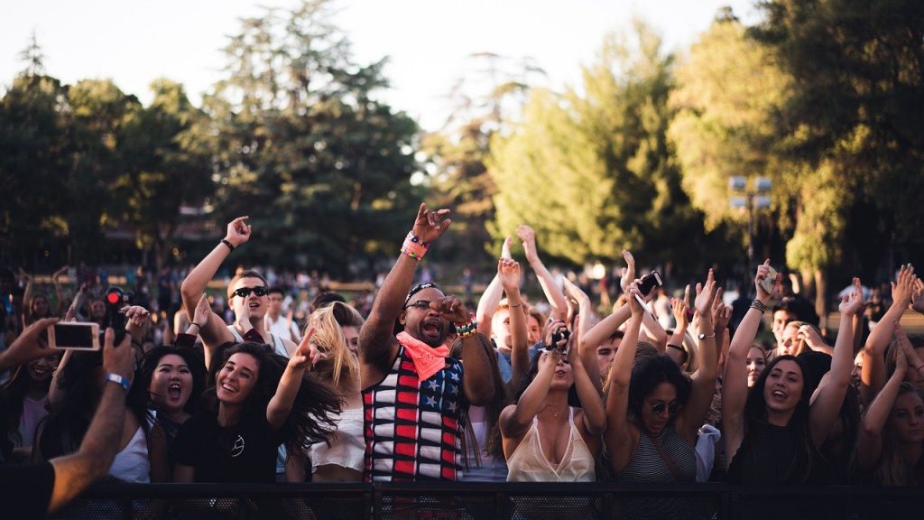 Covid pass for nightclubs and large events - Crowd at outdoor concert